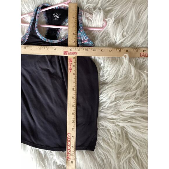 Athleta Girl Tennis Running Athletic Bra Tank Shirt Sports Black Size Small/7 - Picture 7 of 7